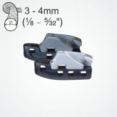 Clamcleat CL828-77 Aero Cleats with CL277 Side-Entry Racing Micros for 3–4 mm Rope