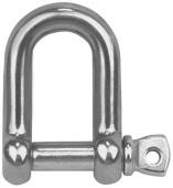 Hollex D-Shackle Forged 12mm With Threaded Eye Bolt Stainless Steel 316