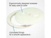 Clamcleat DH6 150 mm Inspection Access Covers with Seal, 10 pcs