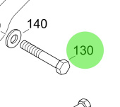 Steyr 9000373-0 - Hex Head Bolt ISO 4017 M10x75 Class 12.9 Black for Steyr M160068 Engines