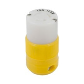 Marinco 15A 125V Locking Connector Yellow