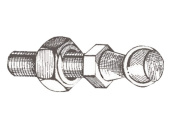 Gas Spring Snap Mounting Steel Ball Ø 10 mm