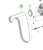 Nanni Diesel 970313801 - Alternator Belt for T4 Series Engines