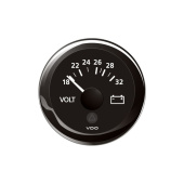 Veratron ViewLine Black Voltmeter 18-32V DLRB 52mm
