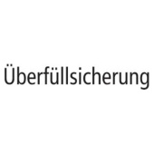 Marine Overfill Protection Identification Sticker "Überfüllsicherung", German, Soft PVC, 100×40 mm