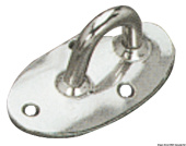 Viadana Stainless Steel Vertical Eye Plate with Curved Mast Base for Spinnaker Pole, Ø60 mm Mast
