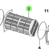 Bukh 00100-5S105 - Heat Exchanger Tube Bundle Assembly for R210J and S270J Engines