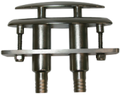 Allpa Stainless Steel Pop-Out Mooring Cleat, (Plastic Drain Adapter Included) 152mm
