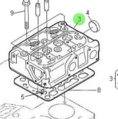 Nanni Diesel 970307464 - Complete Cylinder Head for 2.45HE and 2.50HE Engines