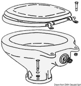 Osculati 50.207.44 - Confort Spare Porcelain For Toilet Bowl