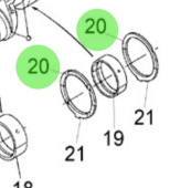 Nanni Diesel 970307345 - Side Metal 1-0.2 for Crankshaft-Pistons Assembly