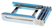 Allpa Stainless Steel Telescopic Bathing Ladder For Mounting Under A Transom Platform, 3 Steps