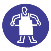 Marine Safety Apron Must Be Worn Sticker, Protective Apron Symbol, Soft PVC