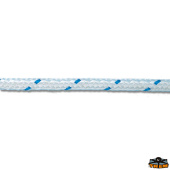 Trem T1008010 - Double Braided Polyester Rope For Anchor White Colour Blue Tracer Thread