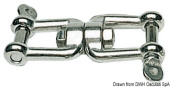 Osculati 01.429.04 - Mirror polished stainless steel swivels - 16 mm Shackle + shackle