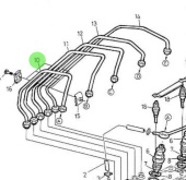Nanni Diesel 970307761 - Fuel Injection Pipe for 5.280HE Engines