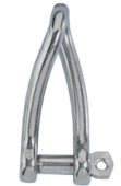 Allpa Stainless Steel Shackle (Twisted Form), A=Ø10mm, B=67mm, C=21mm (Breaking Load 3260kg)