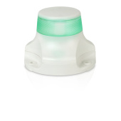 Hella Marine 2LT 980 910-331 - 2 NM NaviLED 360 PRO - All Round Green Navigation Lamps, Surface Mount - White Base