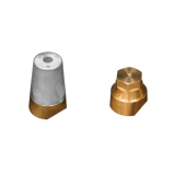 Tecnoseal 00413E/XC - Radice Out Of Standard Hexagonal Prop Nut (With Brass Plug) Hole 8,5