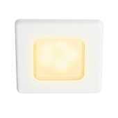 Hella Marine 2JA 015 014-211 - Warm White EuroLED 75 Square LED Down Lights, 12V DC, White Plastic Rim