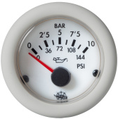 Osculati 27.529.02 - Guardian Oil Pressure Gauge 0-10 bar White 12 V