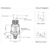 VDO VDO Sensor - Oil Pressure - A2 10 Bar - M10 x 1 - With Alarm At 0,9 Bar