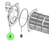 Bukh 00100-1U122 - Rear Heat Exchanger Cap for R210J Engines