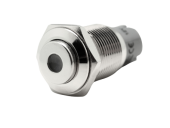 Allpa Allpa Stainless Steel Point LED Push Switch, (On)/Off, 12v, Bore Ø16mm, Built-In Depth 36mm, Red LED