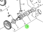 Nanni Diesel 970142122 - Fuel Camshaft Assembly for 2.40HE, 2.50HE, and N2.14 Engines