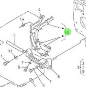 Nanni Diesel 970302032 - Speed Regulator Fork Lever Assembly for 4.190HE Engines