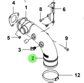 Bukh 00104-5S102 - Exhaust Elbow for S270J Engines