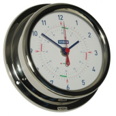Vion Quartz Clock Radio Silence Stainless Steel Ø150 mm