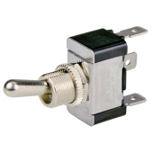 BEP 1002001 - SPDT Chrome Plated Toggle Switch - On/Off/On 12V 1/4"