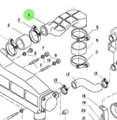 Nanni Diesel 665700065 - Air Cooler Inlet Pipe for 4.330TDI and 4.340TDI Engines