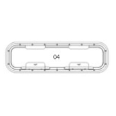 Goiot Portlight, Opening, Model 'Opal 04', For Hull Thickness 5-33mm, Outside 649x193mm