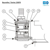 Jabsco SK422-0020 - End Cover & Rotor Service Kit for 23870