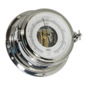 Schatz Barometer Midi Brass Chrome Ø155 mm Open Dial