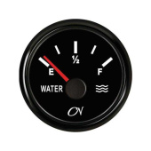 Water Meter - Black Dial, Black Bezel, 0-190 Ohm