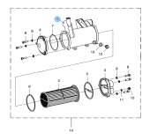 Vetus STM9612 - Heat Exchanger Housing 4 Cyl