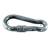 Plastimo 401572 - Symmetric 316 stainless steel carabiner with screw sleeve 100mm Ø11.5 (x2)