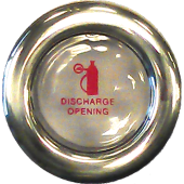 Allpa Fire Extinguisher Discharge Opening With Breakable Glass, Dims. 50x70x29mm