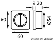 Osculati 14.486.04 - Single Switch 10 A Matt Nickel/Black