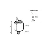 VDO 230-112-001-015C - Pressure Switch 0.90 Bar - M10