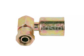 Webasto 6280108FG051A - Crimp Fitting Female 13/32 Inch 90 Degrees O-Ring Block 3/4 inch 16unf 2B (Previous: 80108FG051)