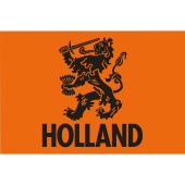Dutch Orange Supporters Flag with Black Lion Print 1500x2250 mm