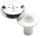 Allpa Deck Plate With Stainless Steel Cover 'Water', Hose Connection Ø38mm