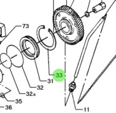 Bukh 522A0075 - Circlip for DV36 and DV48 Injection Pump and Oil Cooler