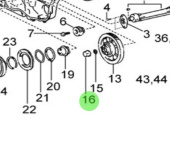 Nanni Diesel 970312118 - Cap Nut for Crankshaft and Piston Assembly