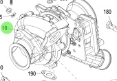 Steyr Z026148-0 - Single-Stage Turbocharger Assembly Painted RAL9006 for SE266S36 and SE236S36 Engines