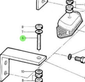 Nanni Diesel 970300051 - M12X80 Mounting Stud for Engine Mount Systems